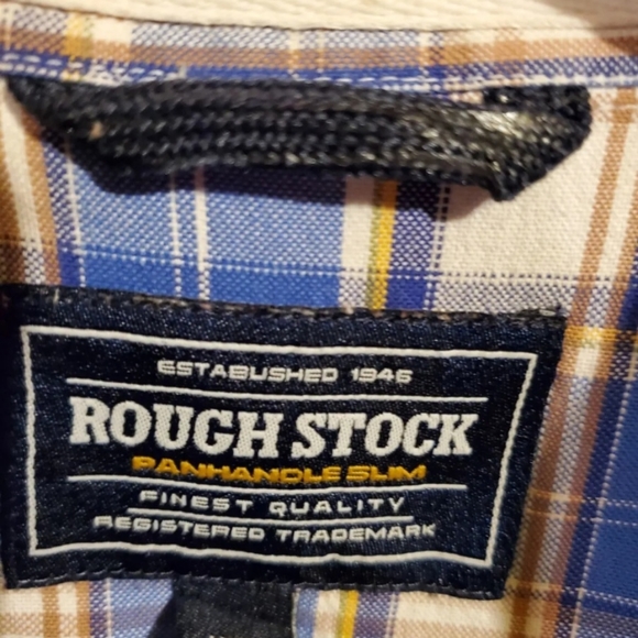 Rough Stock Panhandle Slim Men's Shirt Sleeve Shirts - Picture 3 of 3